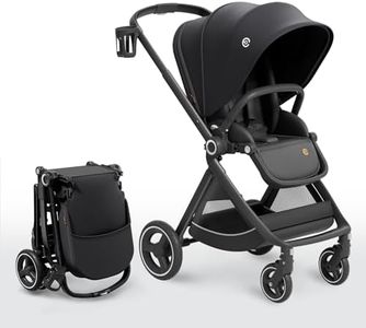 Cochecito bebe,Carrito reversible, ELITTLE EMU Carrito Bebe Apta de 0 a 36 Meses 25 Kg, Cochecito todo terreno, Protección Solar 50+ Carro Bebe, Cochecito Bebe con Ruedas Grandes (Negro)
