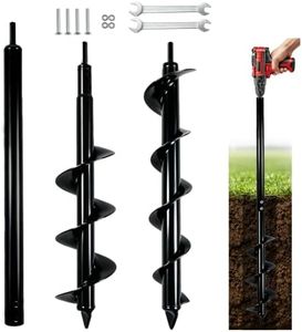 Planting Auger Drill Bit with Extension, 3/8" Hex Drive Garden Hole Digger