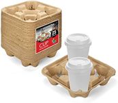 4 Cup Disposable Coffee Tray (25 Co