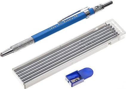 Leda Art 2.0 mm Mechanical Drafting Pencil Set with 12 Piece Lead Refill and 1 Sharpener Perfect for Drawing and Sketching Mixed Media Art