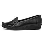 SOFT-LITES. Softlites Delia Womens Black Moccasin Loafer Shoe - Size 6 UK - Black