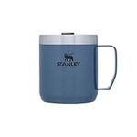 Stanley Classic Legendary Camp Mug 0.35L - Stainless Steel Camping Mug - BPA-Free Thermos Travel Mug For Hot Drinks - Dishwasher Safe - Single Server Brewer Compatible - Hammertone Lake