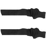 GUGULUZA Extra-Wide Gun Sock for Scoped Rifles 47 inches, Silicone Treated Knit Fabric Shotgun Sleeve (Black -2 Pack, 47 inches)