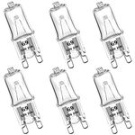 G9 Halogen Bulb 120V 25W T4 Type 2 Pin Base Light Bulb Replacement Dimmable Warm White (6 Pack)