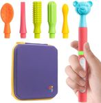 Special Supplies Buzz Buddy Oral Motor Stimulation kit with 6 Soft Textured Interchangeable Heads, Calm Sensory Needs, Support Speech, and Stimulate Self Feeding, Gentle Vibrations