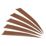 PATIKIL Arrows Vanes 50 Pack 5 Inch Arrow Turkey Feather Fletch Left Wing Fletching Brown for DIY Target Shooting