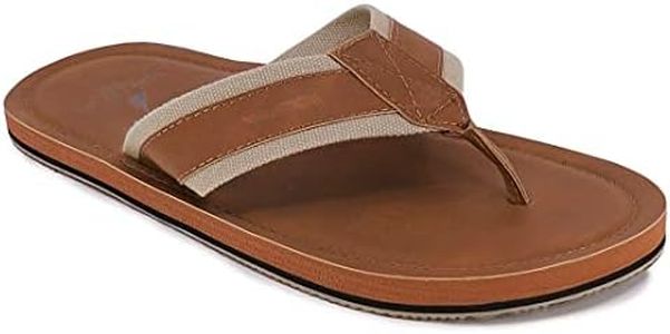Nautica Men's Clifford Flip-Flop, Tan/Khaki, 7