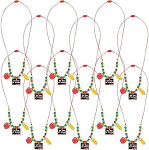 Fun Express 1st Day Of School Necklace Craft Kit - 12 Pieces