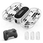 DEERC D11 Mini Drone for Kids, LED RC Quadcopter for Beginners, Throw to Go, Circle Fly, 3D Flip, 3 Speeds, One Key Takeoff, Gifts Toys Boys Girls-3 Batteries, Black