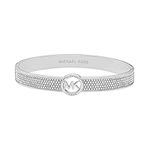 Michael Kors Women's Stainless Steel Bangle Bracelet with Crystal Accents, One Size, Brass, Cubic Zirconia