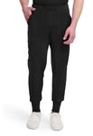 Dickies Men's Scrub Pant Natural Rise Jogger with Knit Waistband, 5 Pockets and 2-Way Stretch Technology - DK040, M, Black