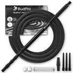 BudPro Long Silicone Hookah Hose B75in with Aluminum Handle and Spring to Prevent Hookah Hose Flexion