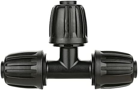 La Farah 1/2" Drip Irrigation Fittings, Lock Barbed Tee Connectors fit Most Rain Bird,Orbit 1/2 inch PE Tubing(1/2" ID x 0.65" OD), Anti-Drop Straight Tee for Irrigation Tubing -Pack of 10