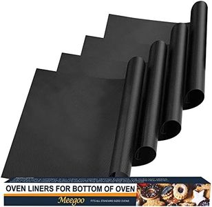 Meegoo Oven Liners for Bottom of Oven - 4 Pack Large Non Stick Oven Liners, Oven Mat For Bottom of Electric Oven and Gas Oven, BPA and PFOA Free, 15.74"x 23.62"