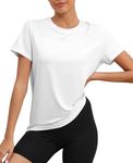 KevaMolly White Workout Tops for Wo