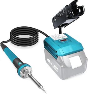 Cordless Soldering Iron Station for Makita18V LXT Battery, Portable Electric 60W Soldering Iron Kit for Makita BL1850, BL1860,BL1830 for DIY, Appliance Repair, Wire Welding, Electronics