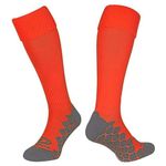 Optimum Classico Sports Socks - Moisture-Wicking, Breathable, Cushioned for Football, Rugby, Athletics - Lightweight, Quick-Dry Red, Senior (7-12)