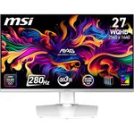 MSI MAG 272QPW QD-OLED X28 27-Inch WQHD Gaming Monitor, 2560x1440 Panel, 280Hz, 0.03ms, DisplayHDR True Black 400, HDMI 2.1, DP 1.4a, USB C (15WPD), White