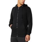 FM London Mens Hyfresh Zipped Hoodie, Black, XL UK