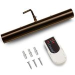 Concepdesigns Picture Light, Battery Operated Picture Light, Dimmable Wireless Picture Lights for Wall, Art Light, Library Light Battery Operated with Remote Control - 18 inches, Matte Black