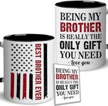 CAYVUSUA Brother Mug - Brother Gifts - Best Brother Ever Mug - Being My Brother Is Really The Only Gift You Need - Birthday Christmas Father Day Gifts for Brothers From Sister Brother - Coffee Mug