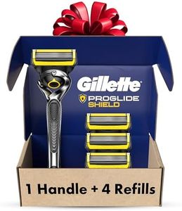 Gillette ProGlide Shield Men's Razor Handle + 4 Blade Refills, Holiday Gifts for Men