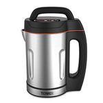 Tower T12031 Soup & Smoothie Maker with Intelligent Control System and Stainless Steel Jug and Blade, 1000W, 1.6 Litre, Stainless Steel