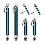 4 Pieces Reusable Titanium toothpicks, Mini Metal toothpicks, Stainless Steel Portable toothpicks, Household Outdoor Metal toothpicks (2 Pieces Long & 2 Pieces Short，Blue)