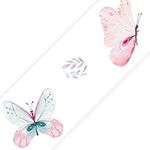 Arty Butterflies Bedroom Wall Border - Personalised Childrens Girls Name Butterfly Room Wallpaper Decor Strips - Without Name