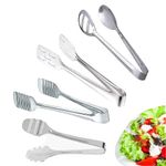 Velofeil® Utlity Tong Multipurpose Chimta for Cooking and Frying, Stainless Steel Serving Tong Barbeque (BBQ) Grilling Tong Kitchen Tools (Pack of 4)