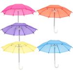 Yardenfun 5pcs Decor Plant Ornament Models Cute Doll Umbrella Beach Mini Umbrella Travel Bulk Toy Umbrella