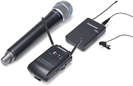 Samson Concert 88 Camera Combo Wireless System with Q8 Dynamic Microphone and LM10 Lavalier Microphone, Channel K