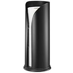 Navaris Toilet Roll Holder, Stainless Steel - Free Standing Storage Box for Up to 3 Loo Paper Rolls - Toilet-Roll Holders for Bathroom Organisation - Minimalist Design, Black