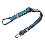 Kurgo Dog Seatbelt Car Seat Belt for Pets Adjustable Dog Safety Belt Leash Quick & Easy Installation Works with Any Pet Harness Carabiner Clip Direct to Seatbelt Bungee Tether Blue