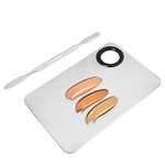 1pcs Makeup Mixing Palette Set,Stainless Steel Cosmetic Makeup Palette,Makeup Spatula&Cosmetic Makeup Palette,Foundation Mixing Palette for Mixing Foundation Nail Art Makeup Tools,Makeup Artist Tools