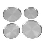 Stove Burner Covers Set of 4, 8.3 Inches and 6.7 Inches, Stainless Steel Kitchen Stove Top Burner Covers, Round Gas Stove Burner Covers for Electric Stove