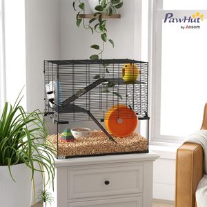 PawHut 3-Tier Hamster Cage – Spacious Small Pet Habitat