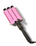 Trademark Beauty Babe Waves 3 Barrel Curling Iron Hair Waver, 1.25 Inch Quick Heat, Adjustable Temperature Hair Curler, Hair Styling Tools, 32mm Jumbo Ceramic Wand, Pink