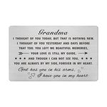 Emideary Loss of Grandmother Sympathy Engraved Wallet Card, Grandma Memorial Gifts