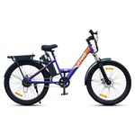 Motovolt KIVO Easy Electric Bicycle with Extended Back Carrier 26 inches Single Speed Lithium-ion (Li-ion) Electric Cycle