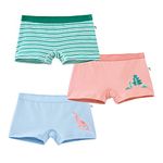 YouGotPlanB Girl's Cotton Regular Graphic Trunks (Pack of 1) (BXG-Dino: 4-6_Peach, White, Pool Blue