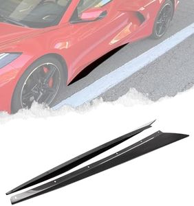 NUBEHONE C8 Side Skirts Rocker Panels Guard Pair Fit for 2020-2025 Corvette C8 Z51 Stingray，ABS Plastic Hydro Dipped Carbon Fiber C8 Corvette Accessories