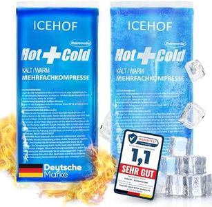 ICEHOF Kühlpads (2x groß) - Modernstes Soft-Gel, lange Kühldauer - Kühlpack Gel Kühlakku Kühlkissen Kühlkompressen Kälte-Kompresse Kühlkompresse Kühlbeutel Eisbeutel - Gefroren formbar
