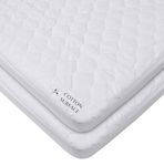 American Baby Company Waterproof fitted Quilted Bassinet Mattress Pad Cover, 2 Count, White