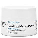 Recuren Plus Dermatitis Eczema Psoriasis Cream, Max Strength for Athletes Foot, Jock Itch, Urticaria, Rash, Rosacea, Acne, Ultimate Anti-Itch Solution 30g (1 Pack)