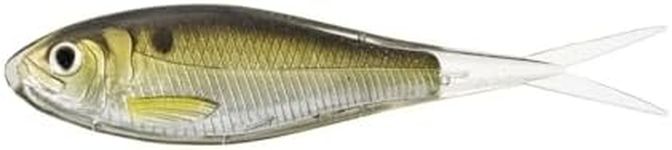 LIVE TARGET, Skip Shad Soft Jerkbait Freshwater Lure, 4 1/4" Length, 5/8 oz, Variable Depth, Silver/Brown, Package of 1