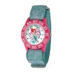 Disney Princess Kids' Plastic Time Teacher Analog Quartz Nylon Strap Watch