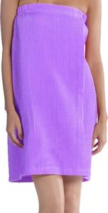BY LORA Women's Towel Wrap Women's Bath/Shower Towel Dress with Adjustable Closure Lightweight Waffle Knee Length Body Wraps for Beach Spa Gym Bath Pool S-XXXL