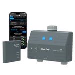 LinkTap D1 Wireless Water Timer & Gateway - 2 Zone Smart Hose Tap Timer, Built-in Flow Meters, Real-Time Fault Detection & Notification, Automatic Rain Skip, Better Range Than WiFi, IP66, Alexa