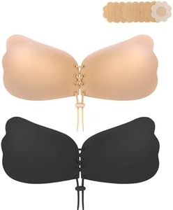 Super Sticky Strapless Bra Adhesive Push Up Bras Invisible Reusable Lift Up Bra 2 Pairs